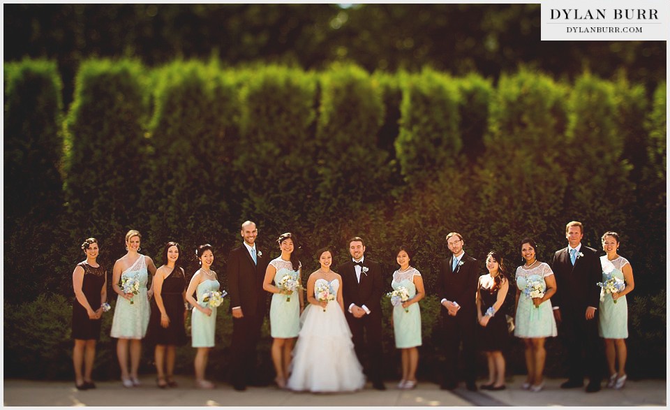 destination chicago wedding bridal party tilt shift