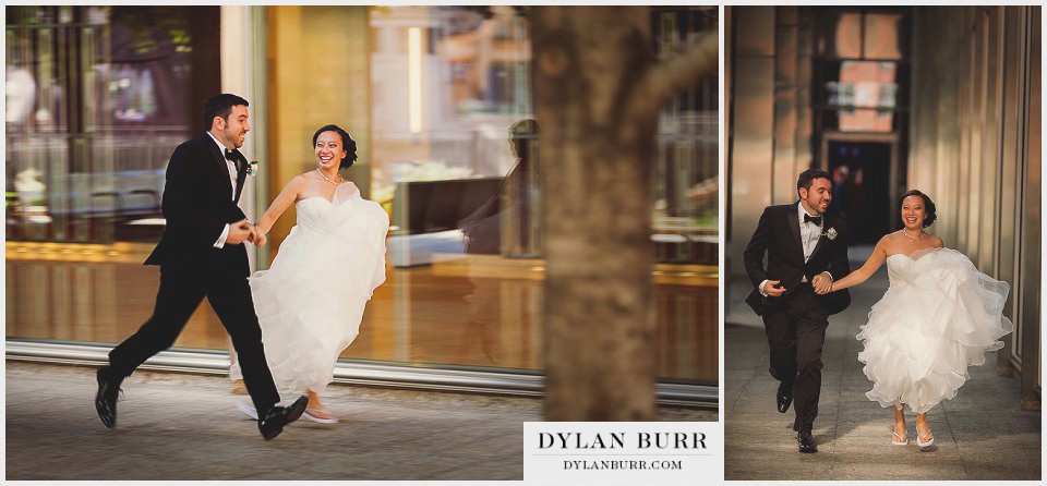 destination chicago wedding bride groom having fun