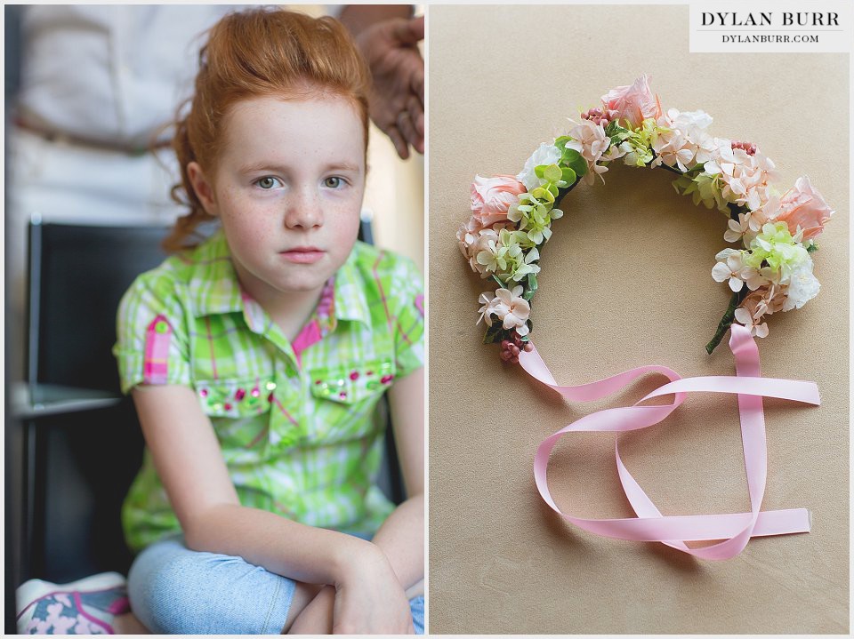 destination chicago wedding flower girl flower crown