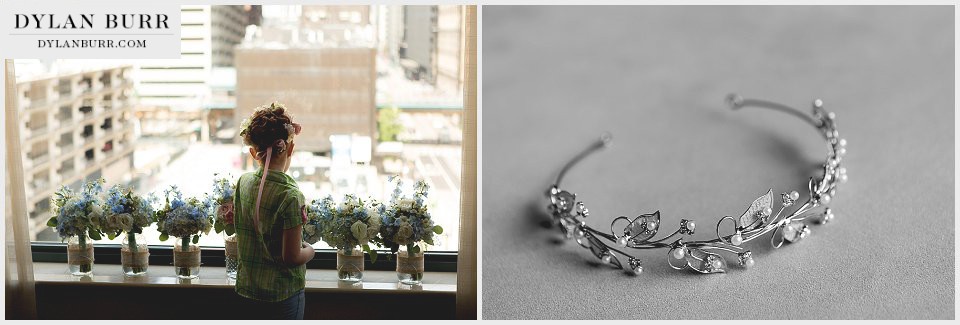 destination chicago wedding flower girl leaf crown