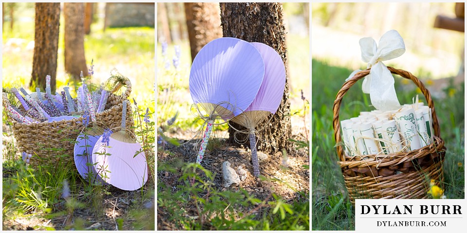 devils thumb ranch wedding handmade fans and ceeremony programs