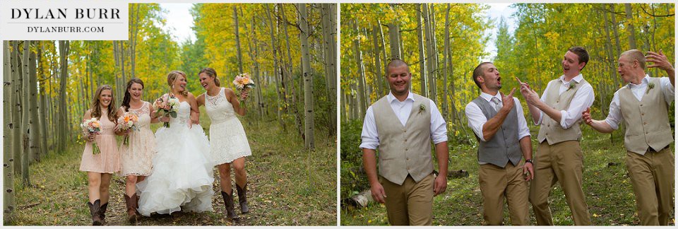 durango wedding photographers fun bridal party photos