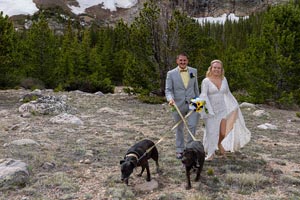 elope in colorado mountains with dogs