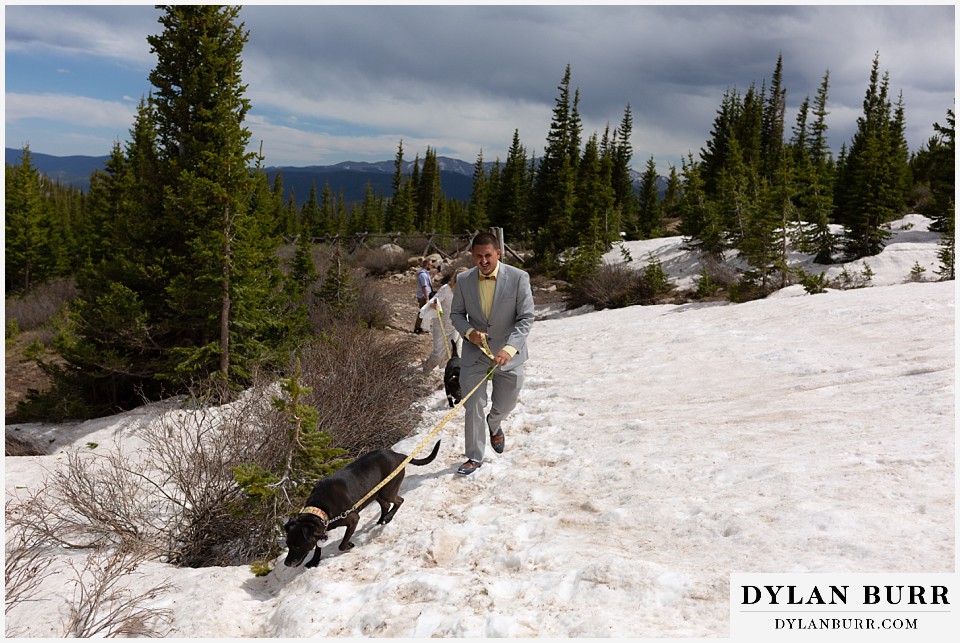 hiking in snow in the colorado mountains