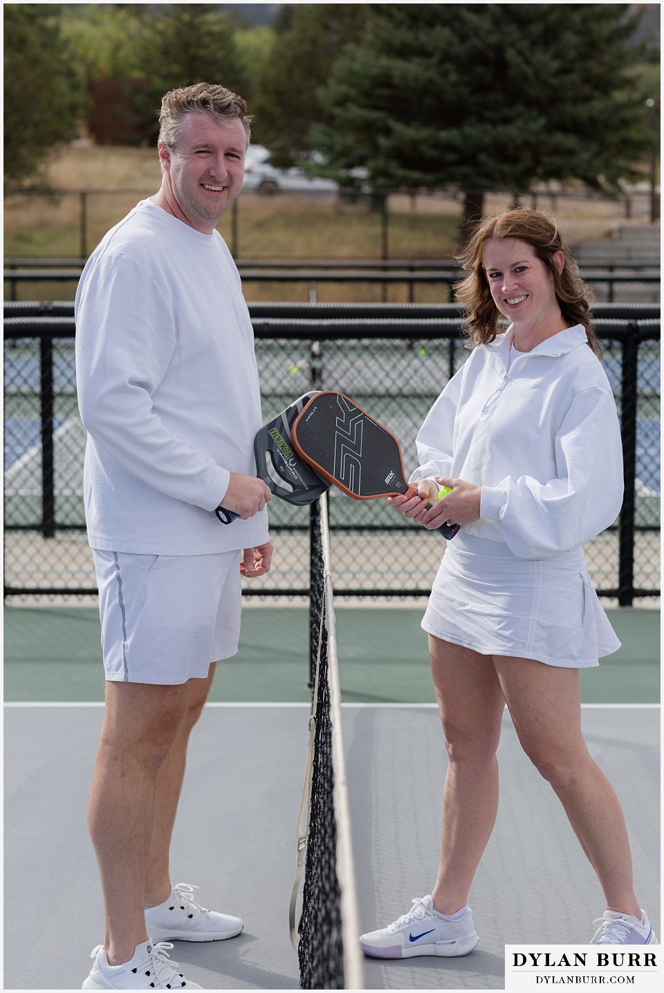 pickleball engagement photos