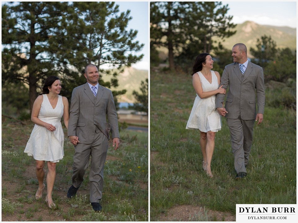 rocky mountain estes park engagement session walk together