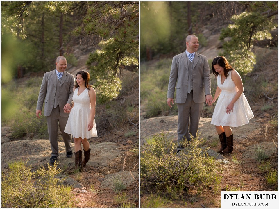rocky mountain estes park engagement session mountain hiking