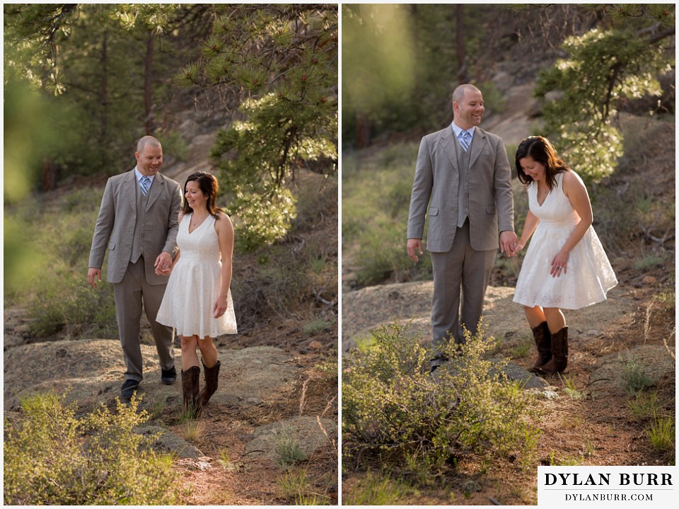 rocky mountain estes park engagement session mountain hiking