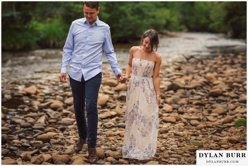 estes park engagement photographer river