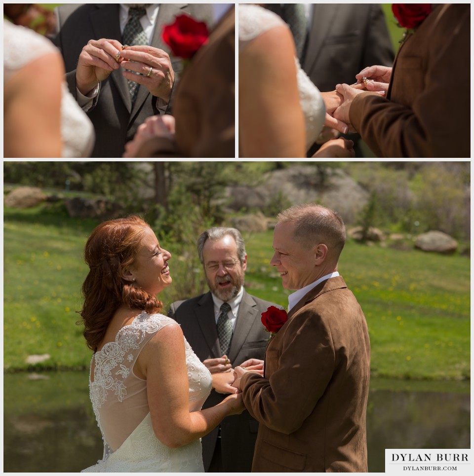 estes park wedding elopement black canyon inn rings