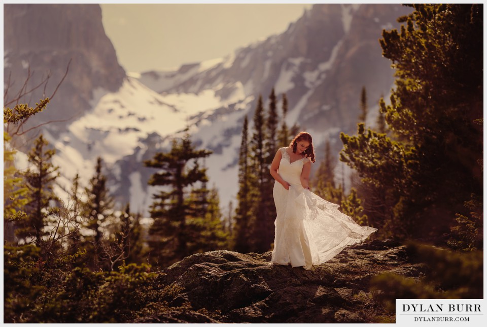 estes park wedding photos bride