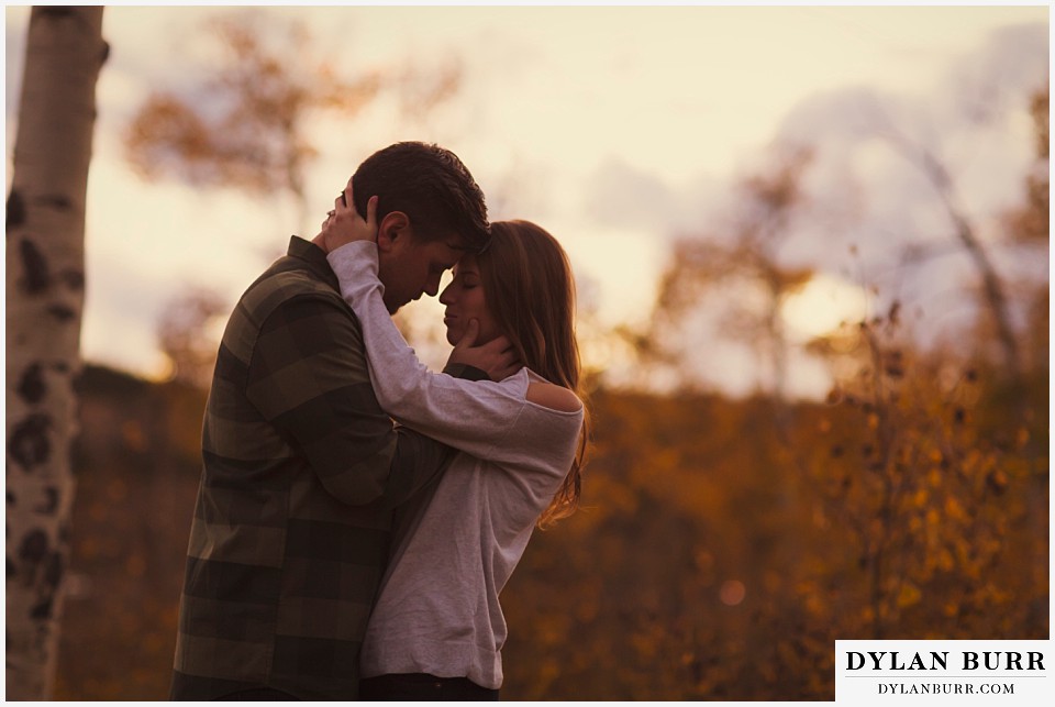 colorado mountains fall engagement photo session sunset photo session