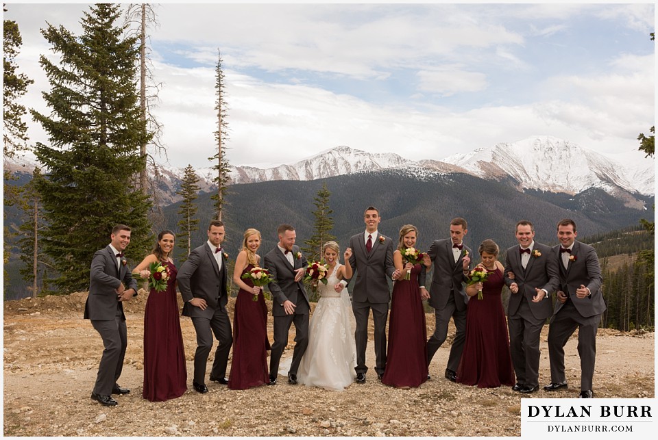 the lodge at sunspot mountain wedding fall mountain wedding winter park fun bridal party