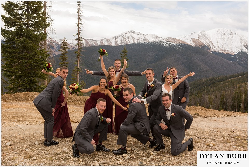 the lodge at sunspot mountain wedding fall mountain wedding winter park fun bridal party