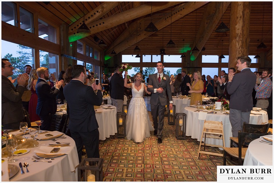 the lodge at sunspot wedding winter park happy couple after ceremony