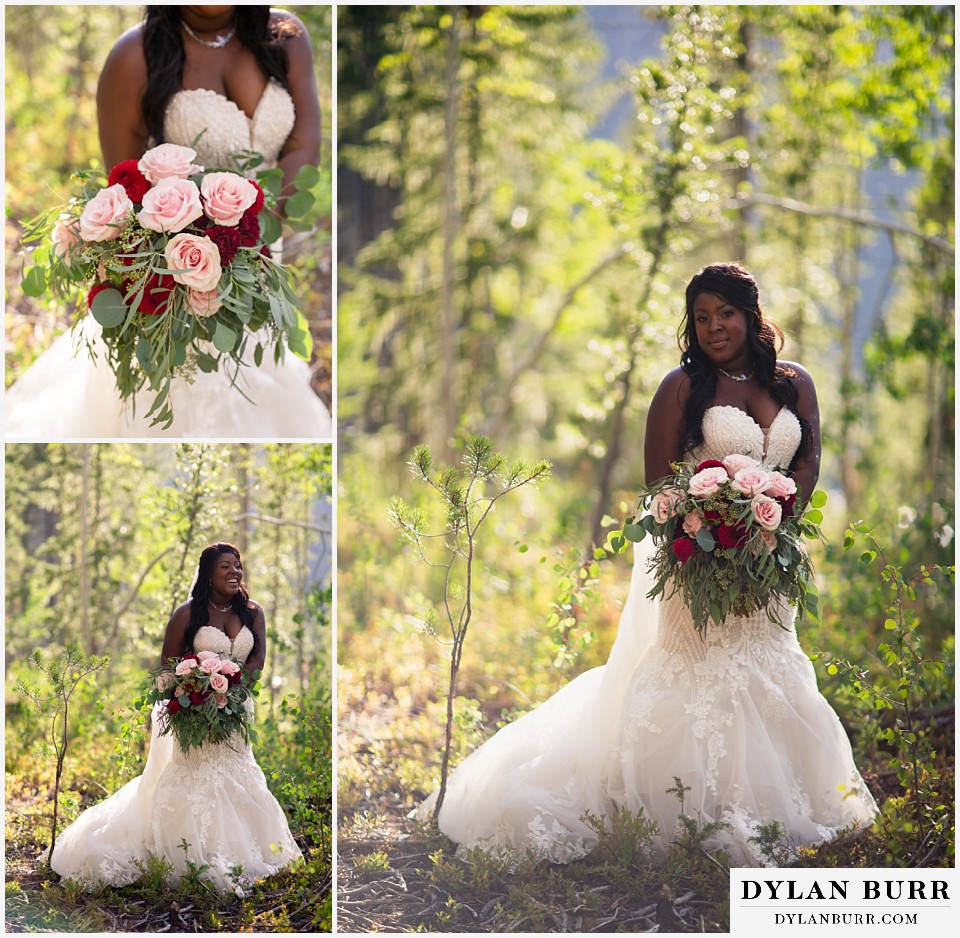 winter park mountain lodge bride portraits