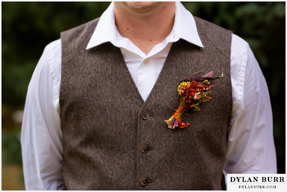 grand lake wedding elopement grooms fall wedding details