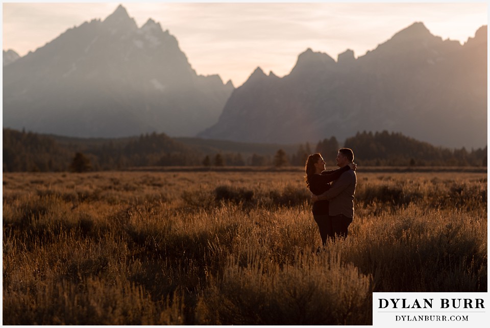 grand teton wedding anniversary photos grand teton peak behind dancing couple