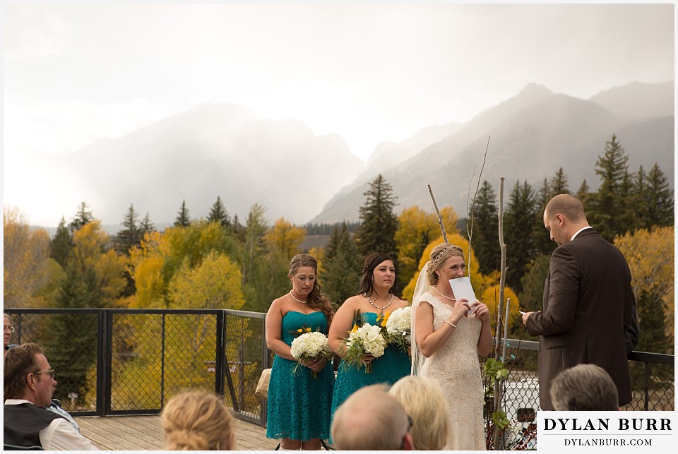 grand teton fall wedding cermony dornans