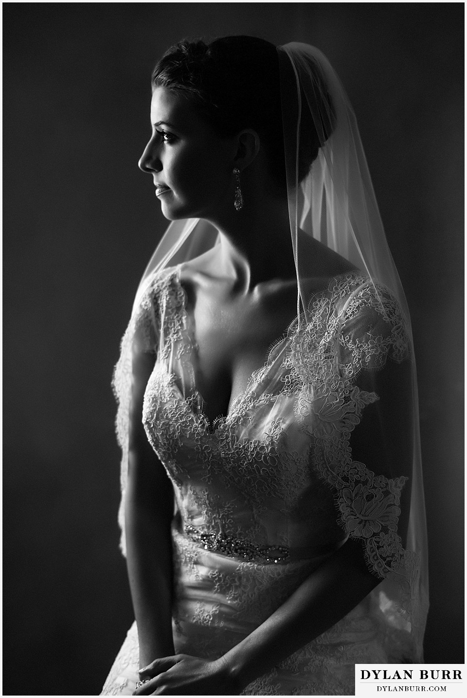 greek orthodox wedding black and white bride portrait