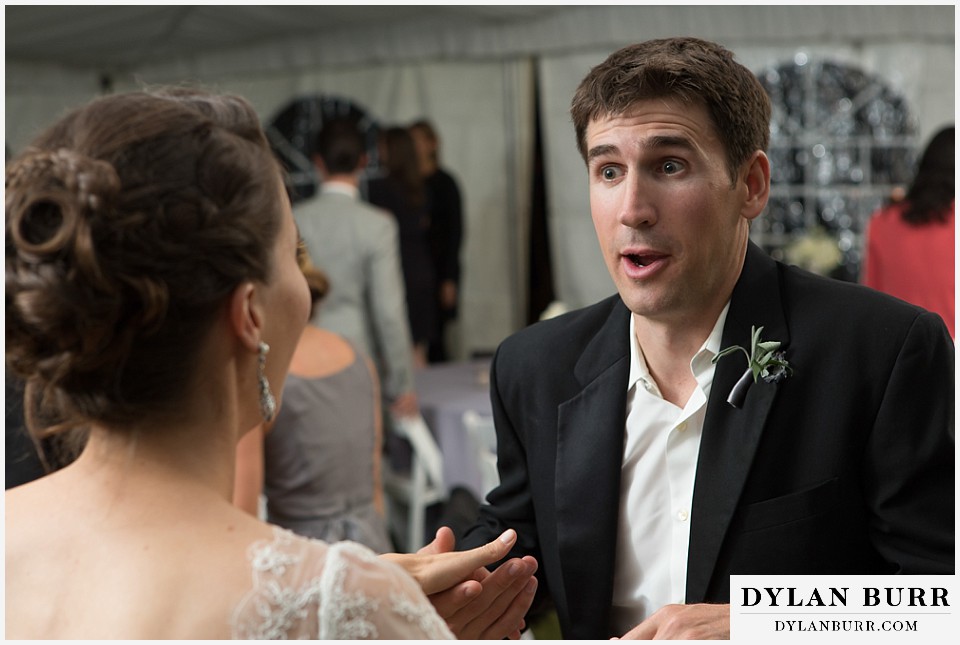 greek orthodox wedding groom being goofy