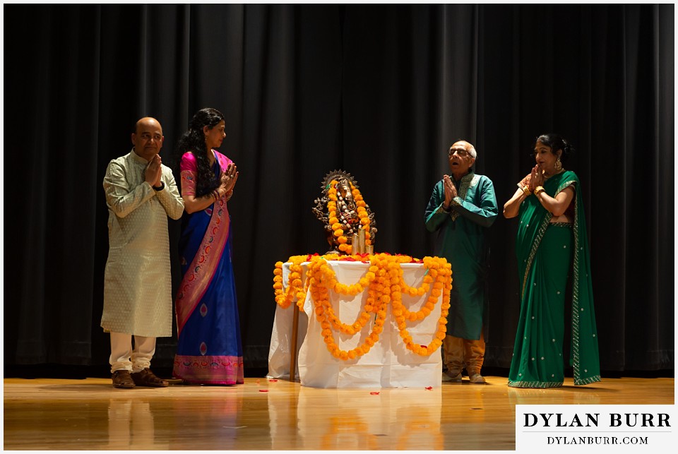 sangeet wedding tradition family with ganesh