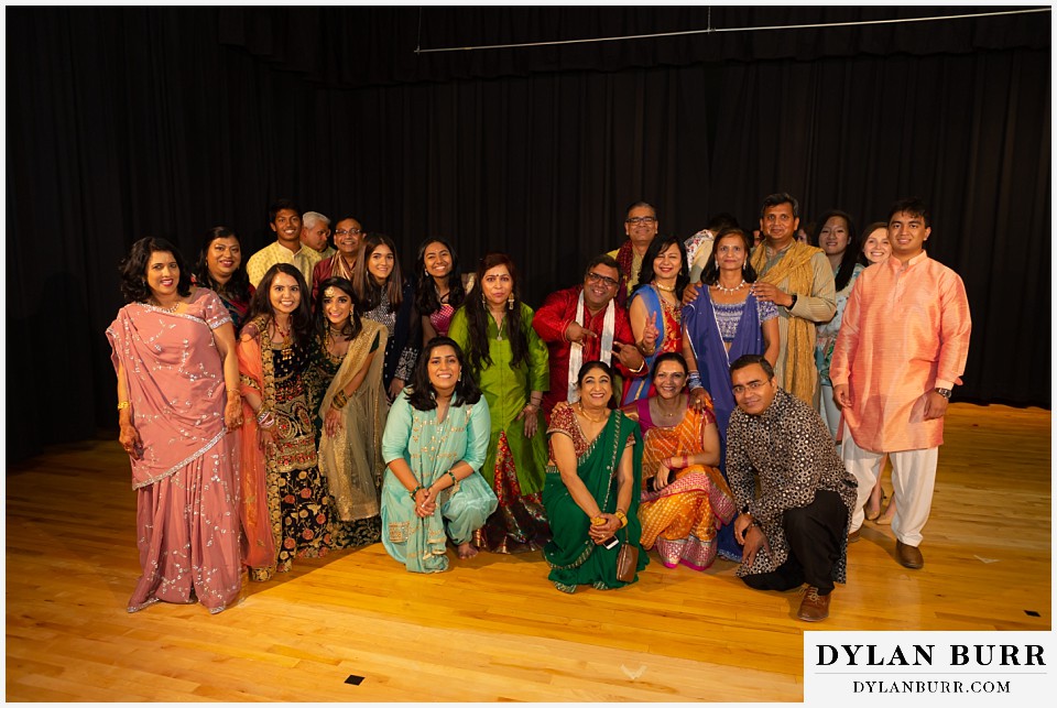 entire family at sangeet wedding tradition