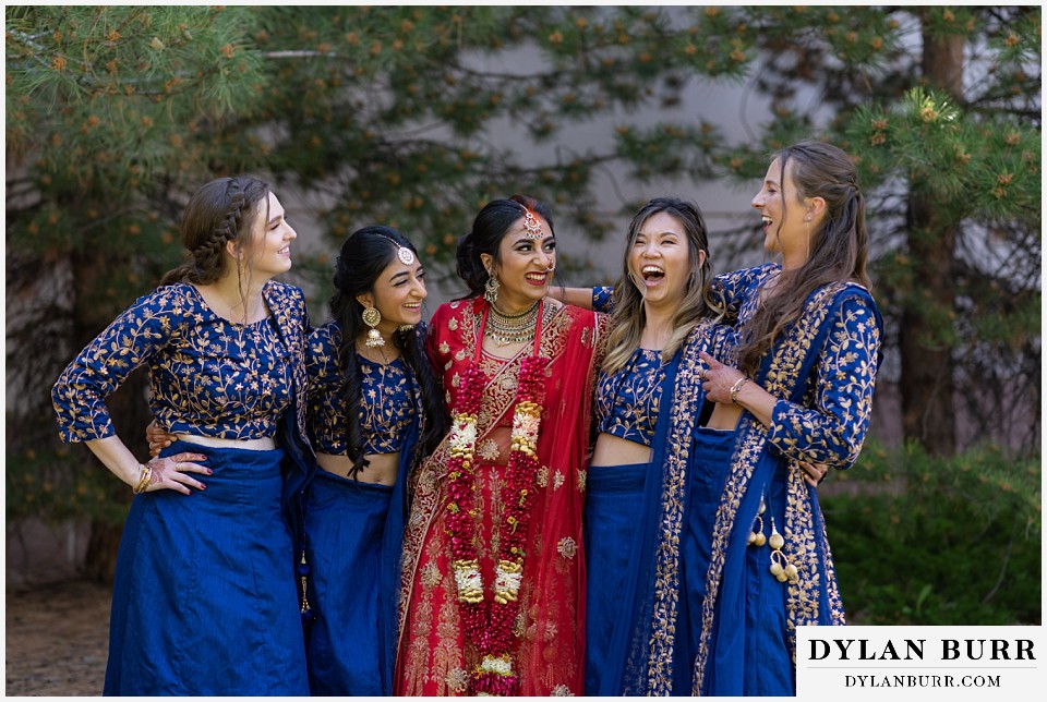 hyatt regency tech center hindu wedding bride and bridesmaids