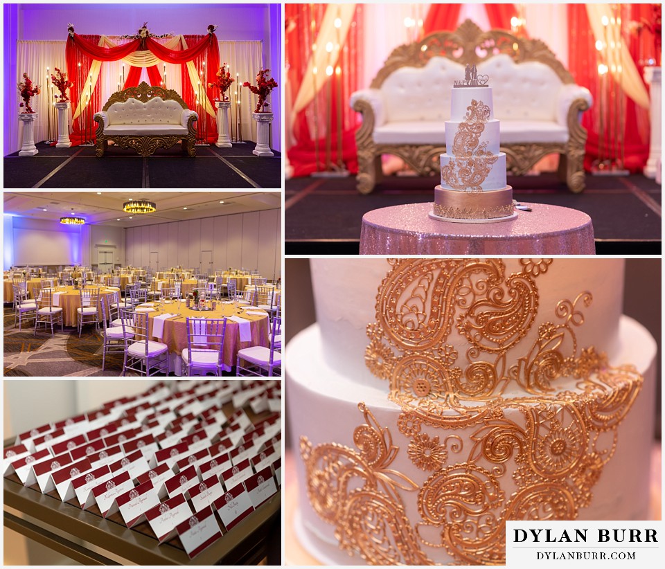 hyatt regency tech center hindu wedding denver colorado wedding cake design