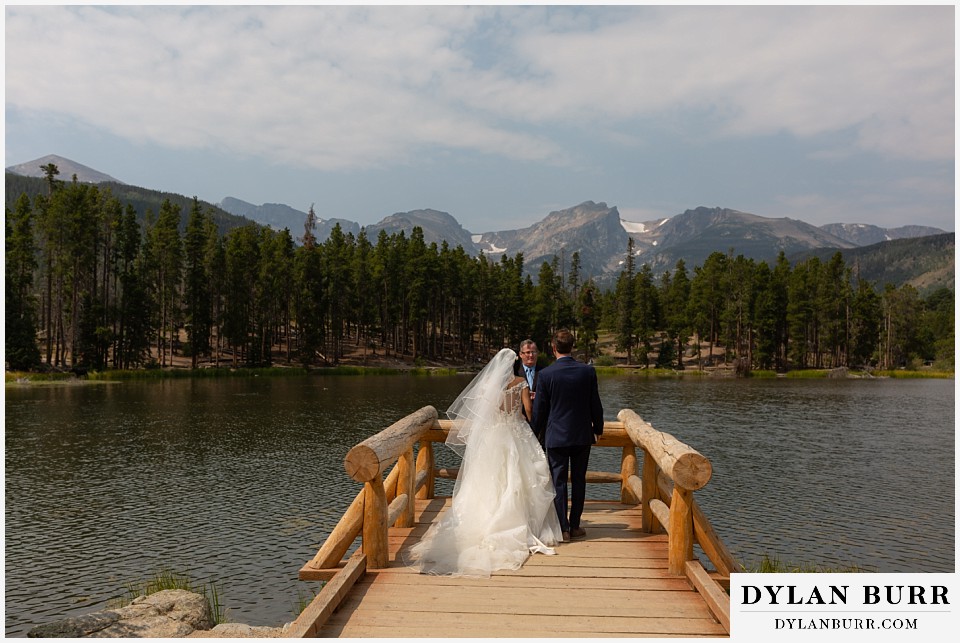intimate wedding elopement sprague lake rocky mountain national park couple getting married at sprague lake