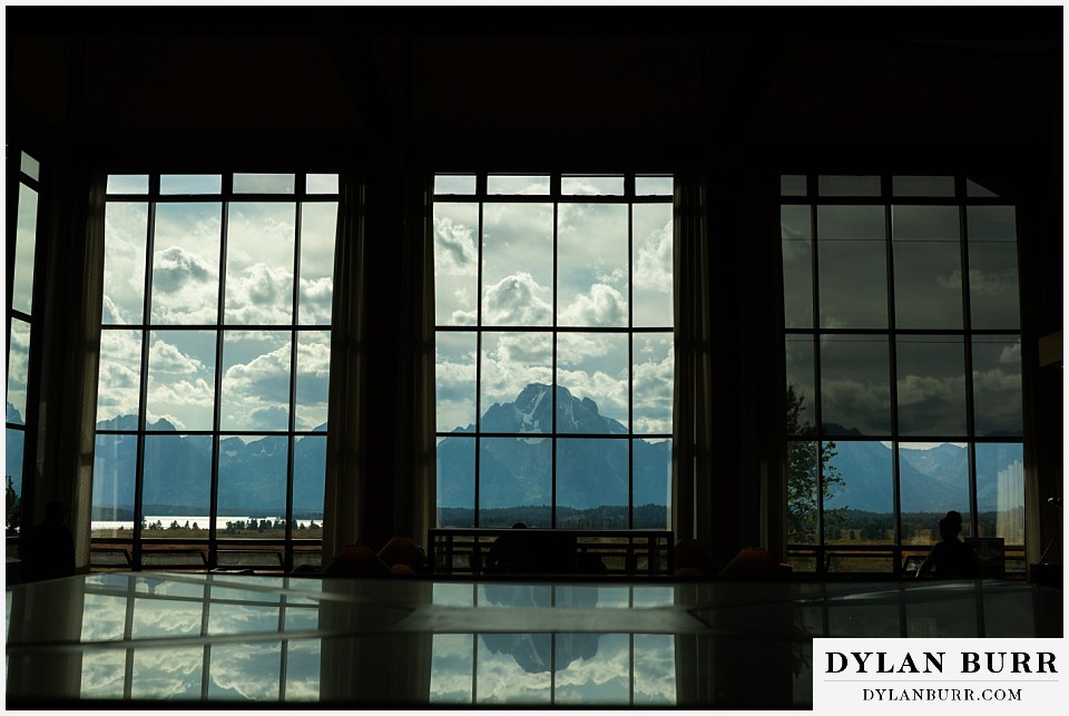 jackson lake lodge wedding grand tetons wyoming large lobby windows