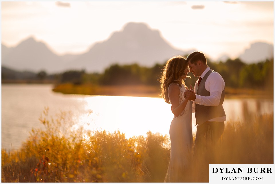 jackson lake lodge wedding grand tetons wyoming dancing in the golden sunlight