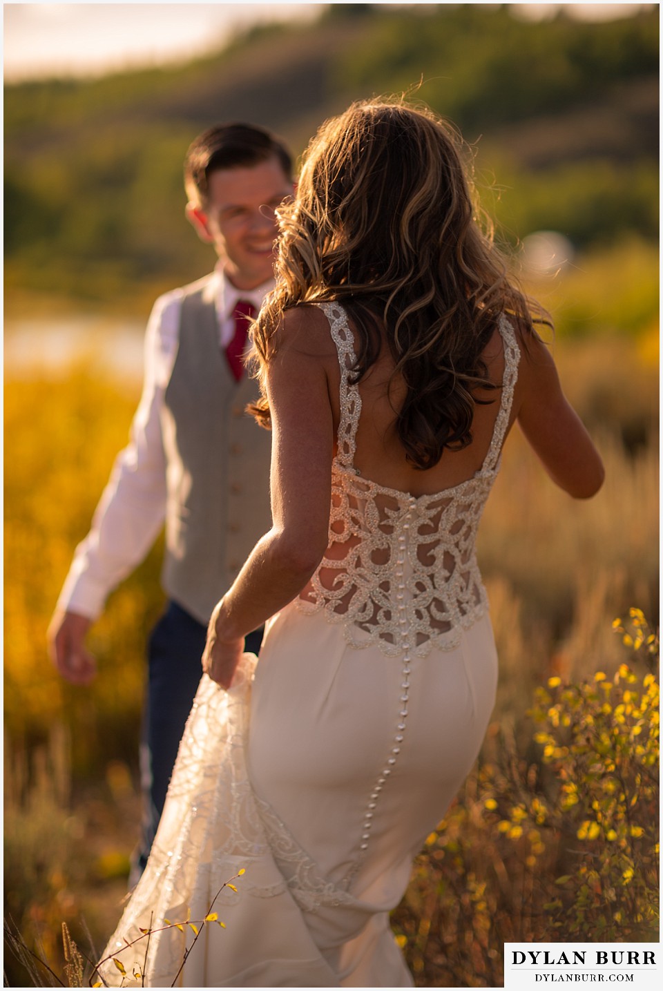 jackson lake lodge wedding grand tetons wyoming close up of brides dress details