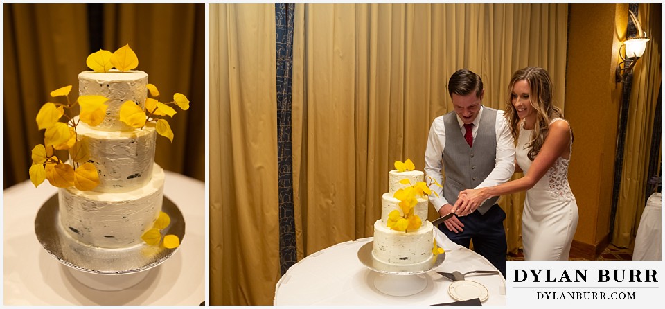 jackson lake lodge wedding grand tetons wyoming aspen wedding cake with huckleberry frosting