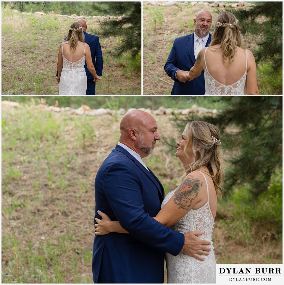 knoll willows open space elopement wedding intimate first look