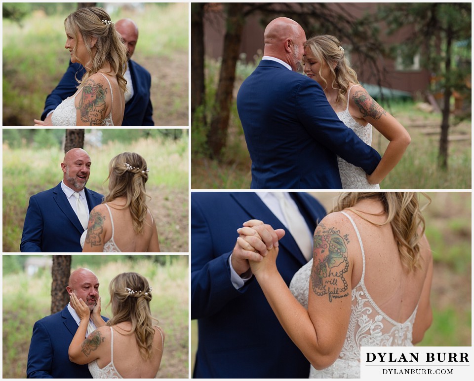 knoll willows open space elopement wedding a personal moment before the wedding