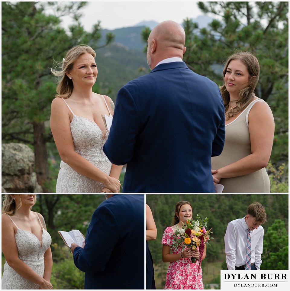 knoll willows open space elopement wedding exchanging vows