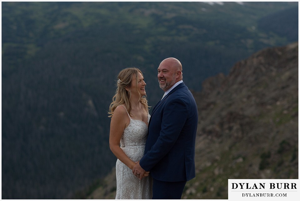 knoll willows open space elopement wedding laughing in mountain tops