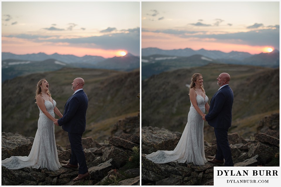 knoll willows open space elopement wedding sunset sillyness