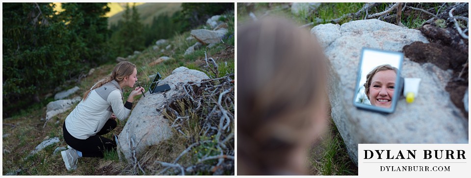 sunrise elopement wedding getting ready for first look
