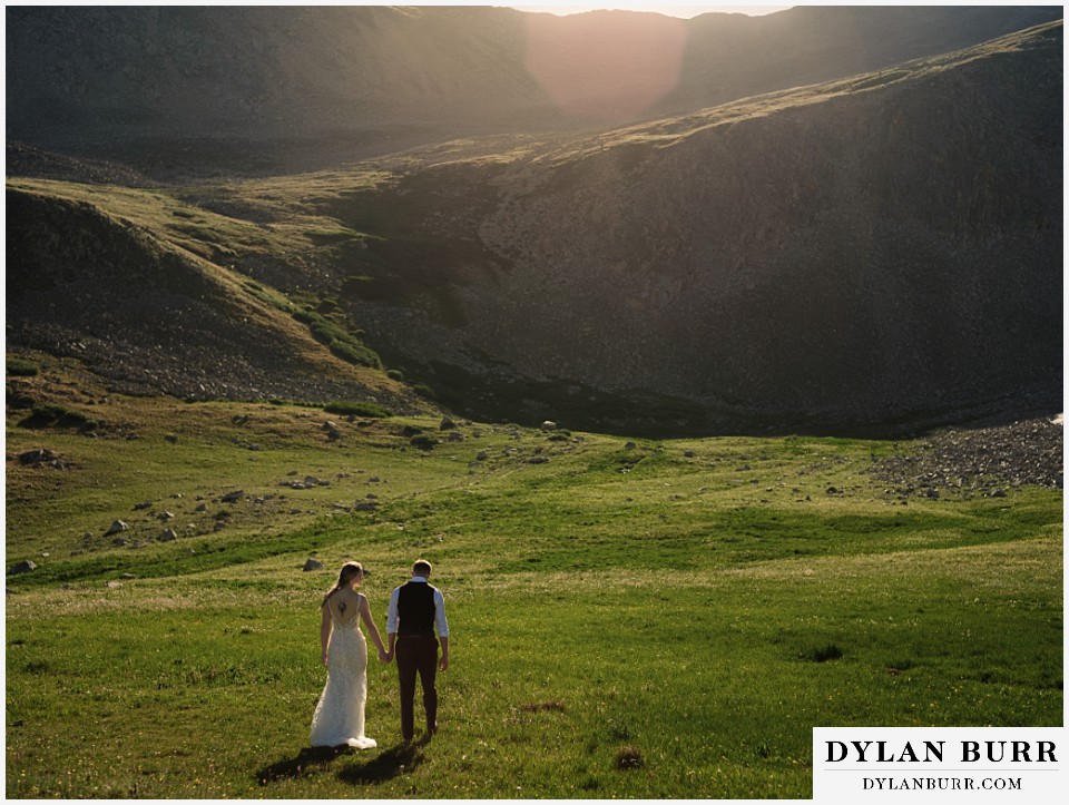 sunrise elopement wedding near leadville colorado