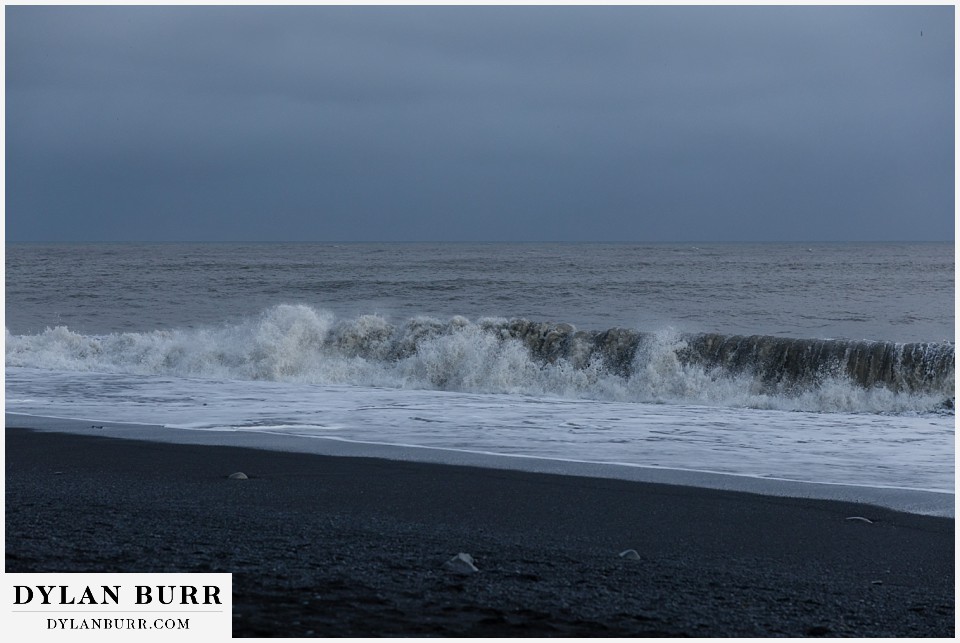 lgtbq iceland elopement wedding Reynisfjara beach waves