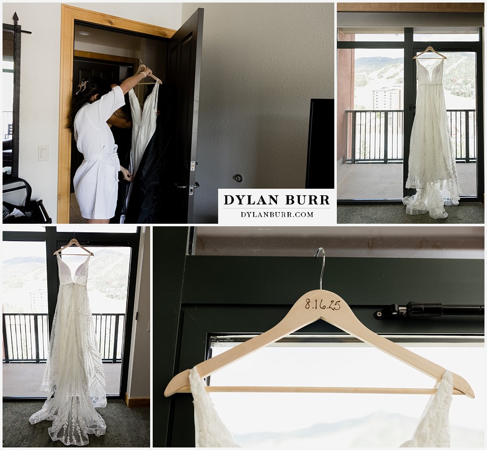 lgbtq wedding thunderhead lodge steamboat wedding brides dress