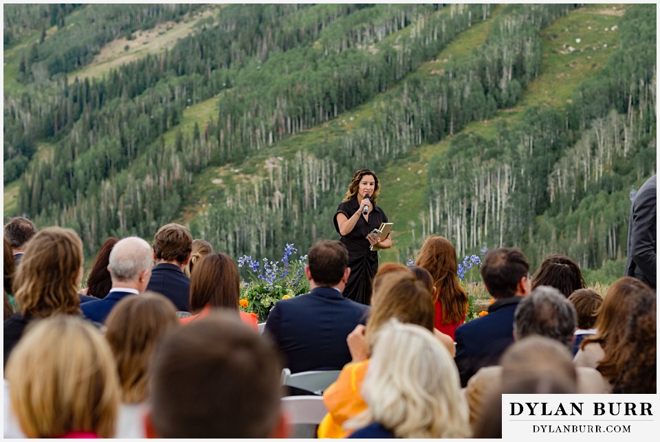 thunderhead lodge wedding ceremony officiant friend