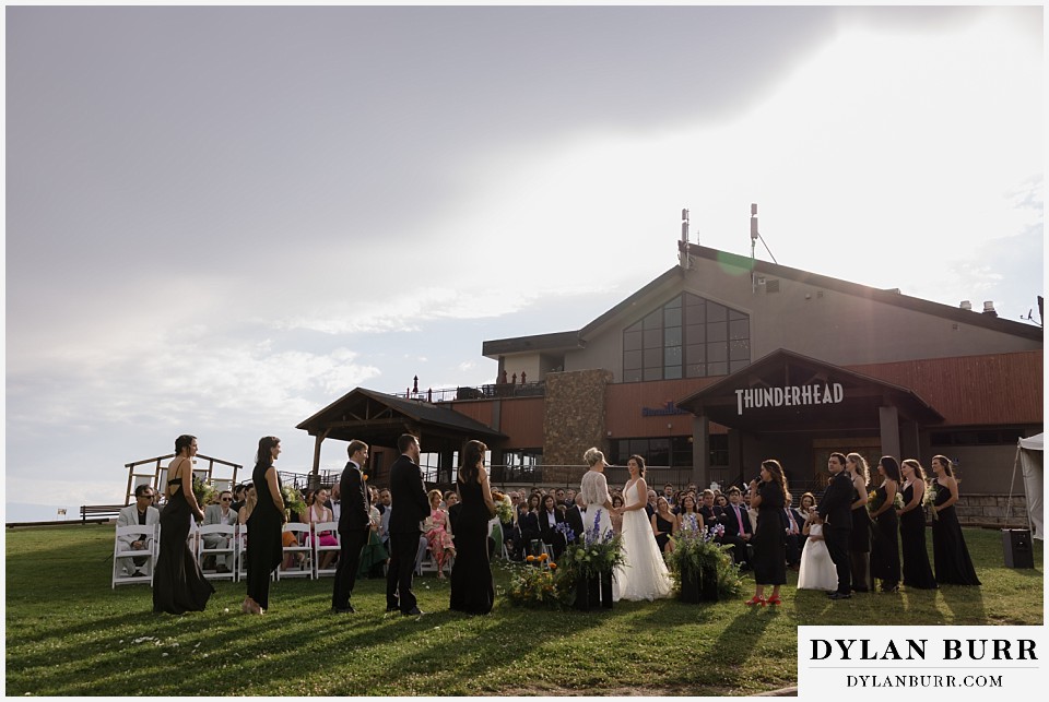 lgbtq wedding thunderhead lodge steamboat wedding lesbian wedding ceremony