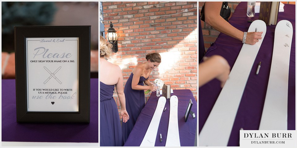 lionsgate gatehouse wedding ski guestbook