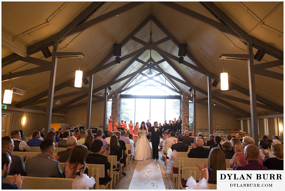 lookout mountain wedding bride and groom walking out together