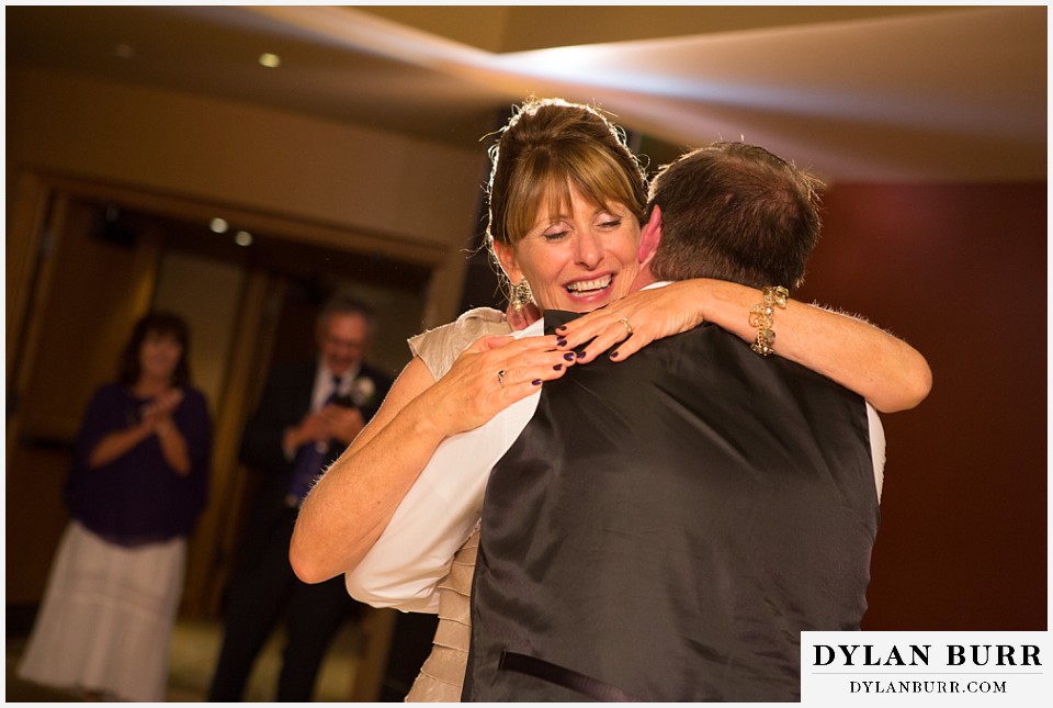 lookout mountain wedding groom's mother dancing with son