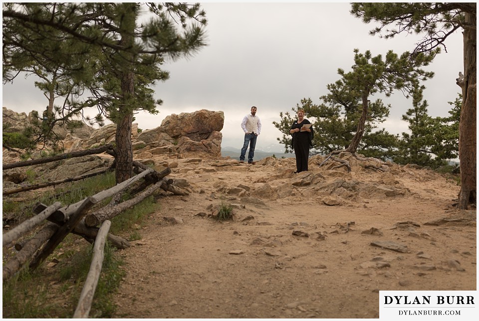 lost gulch overlook elopement wedding boulder view to top