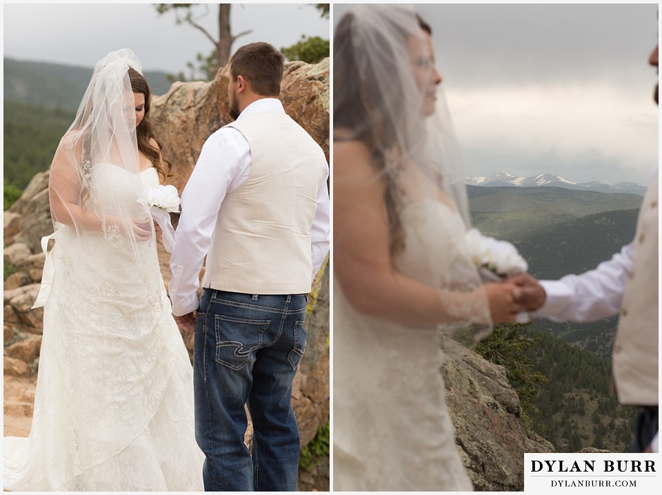 lost gulch overlook elopement wedding boulder co brides veil